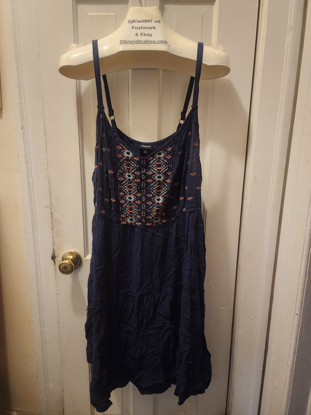 *5/$25* 3x [torrid] Navy Blue Aztec Print Tank Dress